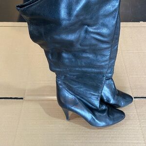 Classic High Heel Leather Boots By Chantal Size 6 1/2